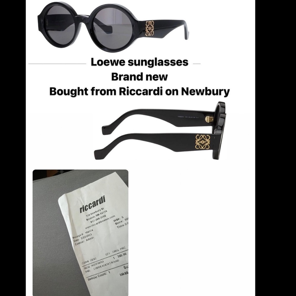 Brand new loewe sunglasses, with case and cleaning cloth